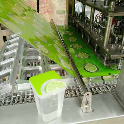 Automatic Yoghurt Water Cup Filling And Sealing Machine for Bayberry Juice Frozen Custard Packing